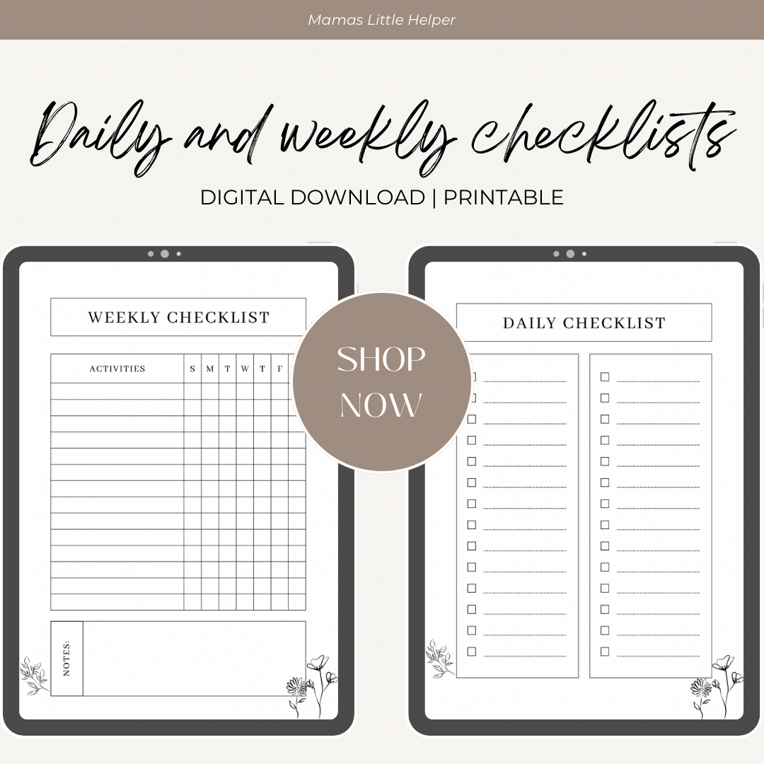 Daily/Weekly Checklists